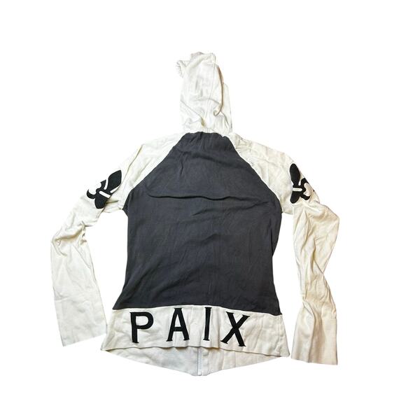 Vintage Y2K James Perse Colorblock Hoodie Jacket Women’s Size 2 Boho Streetwear - Picture 3 of 4